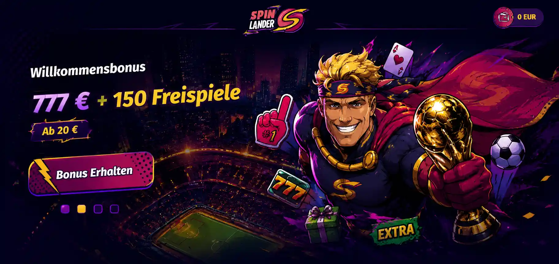 Spinlander Online Casino Branding